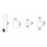 WC šepetys metalinis chromas ERLO 05
