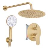 Komplet tuša u ravnini Rea Drop Brush Gold + BOX