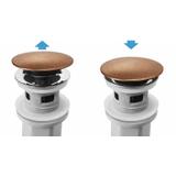 Syfon umywalkowy z korkiem klik-klak Rea Flow Miedź Szczotkowana