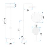 Dušas komplekts Rea Vision Chrome