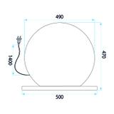 Lustro LED Hollywood Okrągłe Białe 50 cm