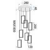 Lampe LED LHJ089-7CP BLACK