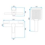 Mešalnik za kad REA ARGUS BLACK MATT