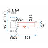 Siphon de lavabo HC2 White
