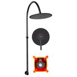 Rea Lugano paslēptas dušas komplekts melns +BOX