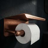 Porte-papier toilette avec étagère 6613 Modern Copper Brush