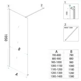 Tuš zaslon Rea Flexi Grey / Gold 140