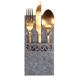 Pokrowiec na sztućce Świateczny 8szt KF357 Grey