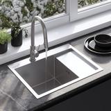 Stainless steel sink Fin BRUSH NICKEL