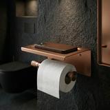 Uchwyt na papier toaletowy z półką 39105A ORI Miedź Szczotkowana
