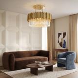 Lampa sufitowa plafon kryształowa APP1100-4CP Złota