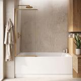 Badekarsskærm skydedør Rea Dario Brush Gold 100