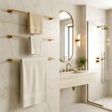 Wieszak łazienkowy jednoramienny Til 101 Złoty Szczotkowany