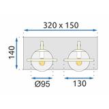 Wandlampe APP1221-2W Black