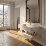 Wandwaschbecken mit Ablage Rea Apollo Gran Cloud Sky 80