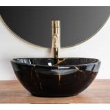 Umywalka nablatowa Rea Sofia Mini Black Marble Shiny