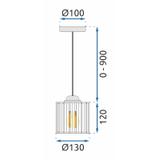 Deckenlampe  Kristall Silver APP508-1CP