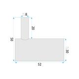 Bathroom hanger 9706 Prism Brush Nickle