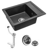 Fregadero granit Rino black moteado