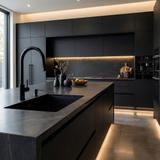 Дозатор жидкости для кухонной мойки Rea LON Black