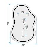 LUSTRO ŚCIENNE LED UNO 80x55 cm