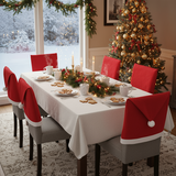 Pokrowiec na krzesło czapka Mikołaja 6 szt