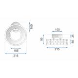 Wandlampe Kristall LED rund APP413-W APP414-W
