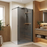 Tuš zaslon Rea Flexi Grey / Black 80