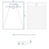 Shower tray Bazalt White 80x120