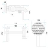 Bathroom faucet REA FOSTER Gold Brush