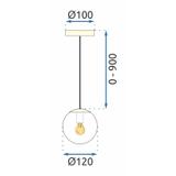 Hängelampe APP1249-1CP Gold