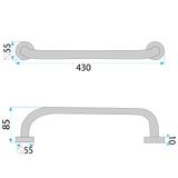 Straight bathroom grab bar Chrome 40cm