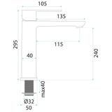 Waschbeckenarmatur Rea Logan Brush Nickel