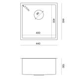 Стальная мойка для кухни ANTHONY 50 COPPER