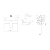 Смесител за вана Dart Chrom