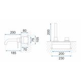 Podomítková umyvadlová baterie REA LUNGO Gold Brush + BOX