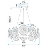 LAMPA SUFITOWA WISZĄCA SWE071-CP 60cm ZŁOTA