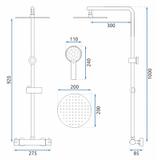 REA BLISS DUŠAS KOMPLEKTS REA BLISS MELNS TERMOSTATS