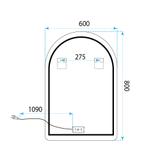 Lustro ścienne LED 80x60cm CAMLOT