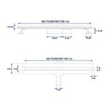 Linear drainage Rea Neo Slim Mirror Gold Pro 100