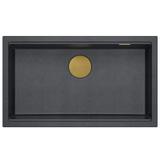 гранитная мойка Logan 110 Black Metallic
