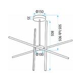 Lampa sufitowa LED APP1929-CP Czarna