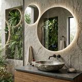 Veidrodis LED R-8040 80cm + 40cm