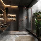 Shower enclosure SOLAR Copper Brush 100x80