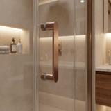 Shower enclosure Rea Bruno 120x90 Brush Copper