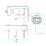 Bath mixer Rea Clif Brushed Copper