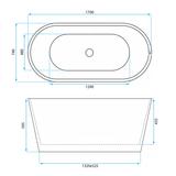 Vapaasti seisova akryyliamme OFELIA 170
