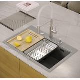 Granite sink MARC 110 WORKSTATION Grey Metallic