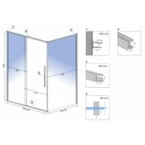 Shower enclosure SOLAR GOLD Brush 100x80