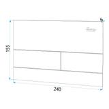 Concealed WC Frame Set Slim 024N with Titan Button